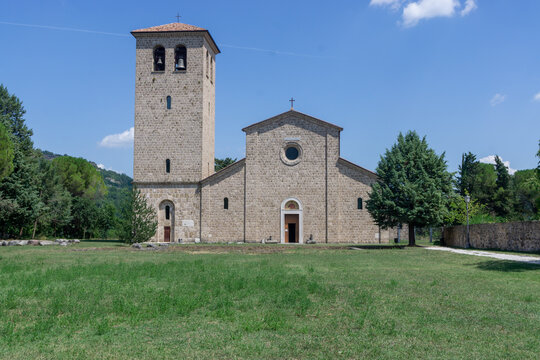 San Vincenzo al Volturno is a medieval Benedictine monastery located in the territories of the Comunes of Castel San Vincenzo and Rocchetta a Volturno, in the Province of Isernia, Molise, Italy