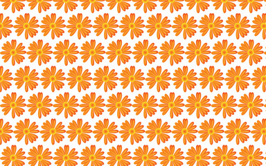 Pattern design is a floral pattern with orange illustrations. It is used in clothing design.