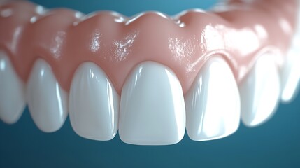 Realistic Vector Showing an Upper Row of Perfectly Clean