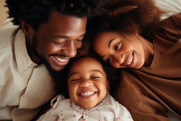 Fototapeta premium Family baby laughing portrait.