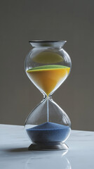 Sleek Modern Hourglass with Vibrant Colored Sand and Minimalist Design  