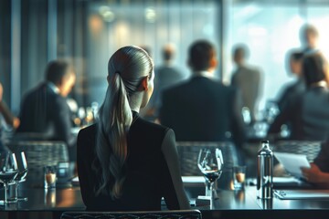 Obraz premium Business people wearing formal wear having conference meeting