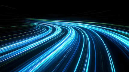 Abstract Blue and Green Light Streaks Background Design