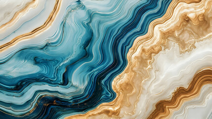Abstract Wood Grain Pattern in Blue Tones