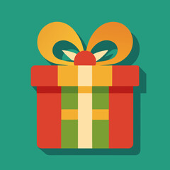 christmas present gift box illustration