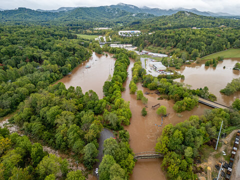 flooding from Hurricane Helene in Western North Carolina