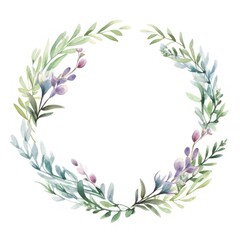 Naklejka premium Wreath pattern flower plant.