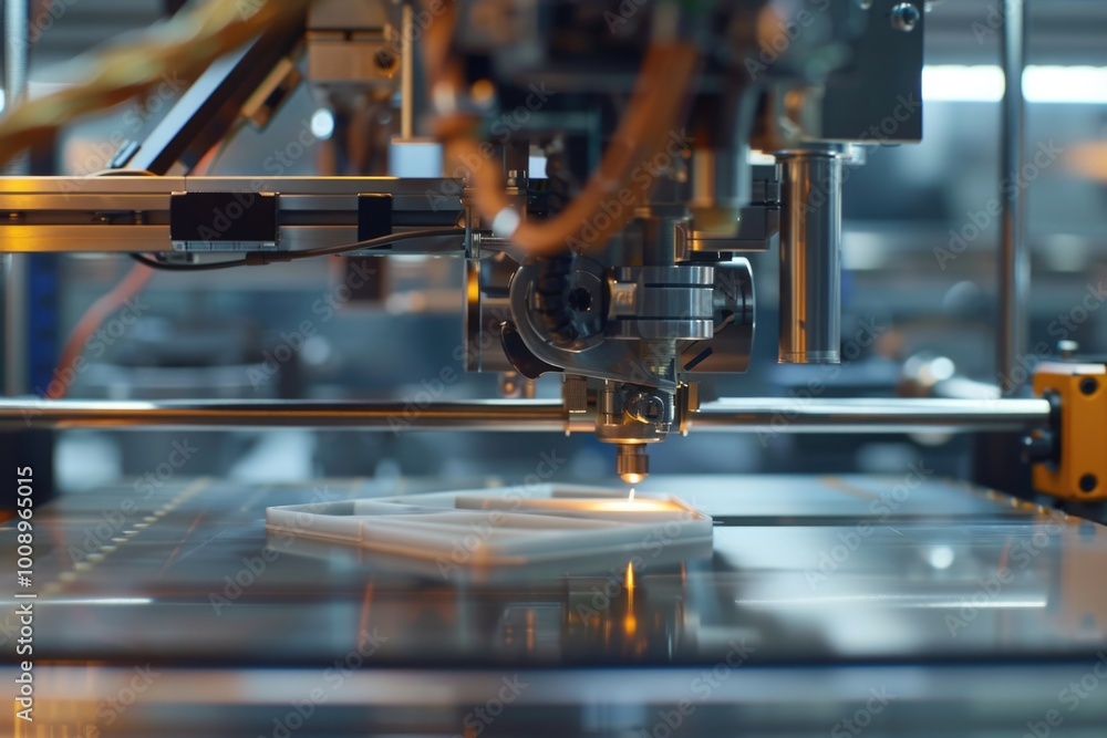 Aufkleber Close-up view of a machine with a piece of paper placed on it