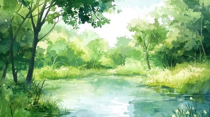 Obraz premium Natural landscapes vividly colored in environmental designs, [natural , color , vivid], [bright ecological art], ,