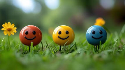 Smiling Faces in the Grass