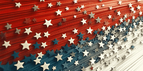 Obraz premium Abstract Red, White, and Blue USA festive background