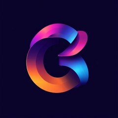 Naklejka premium Abstract Gradient Letter C Logo Design Colorful 3D Icon Symbol