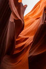 Flowing rock formation. Natural Beauty of the Lower Antelope Canyon in Page, Arizona
