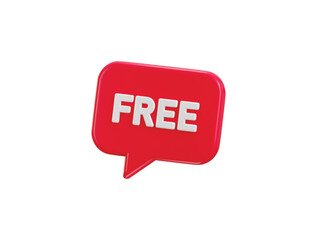 3d Free banner element market offer for speech bubble banner