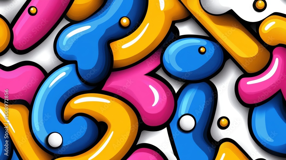 Poster abstract colorful shapes pattern background bright digital design