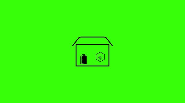 pharmacy and clinic icon animation video.