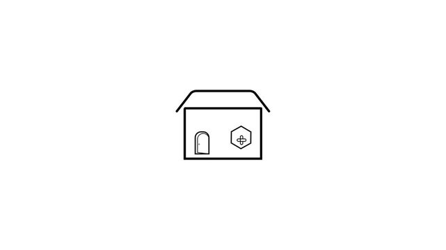 pharmacy and clinic icon animation video.