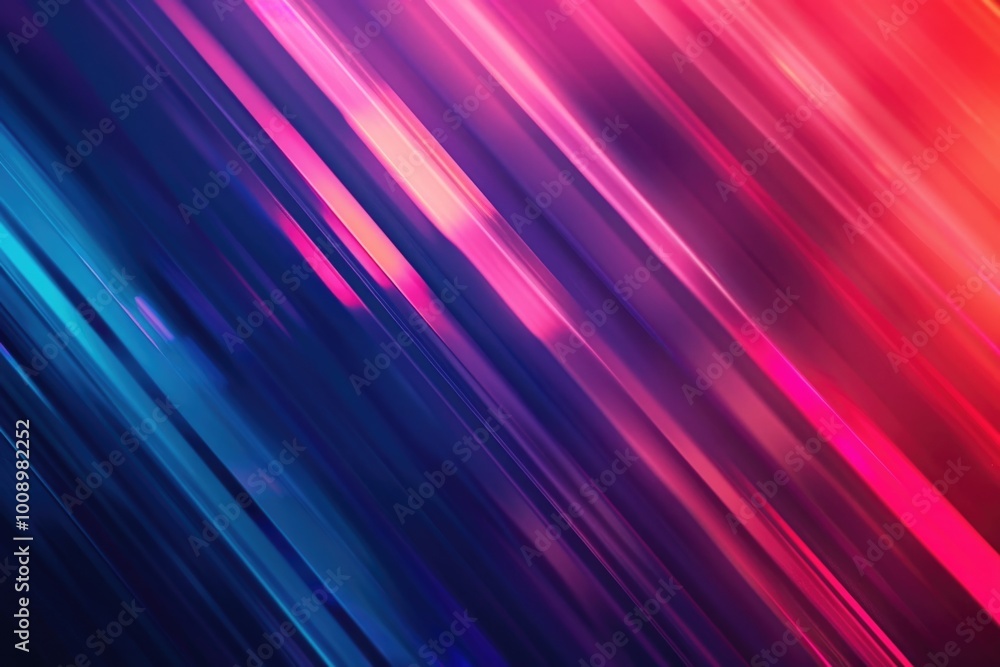 Poster Colorful design featuring geometric patterns and lines on a vibrant background