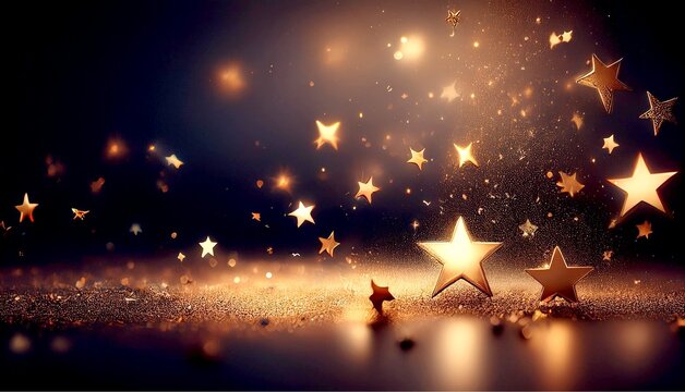 Fototapeta decorative christmas background with stars  