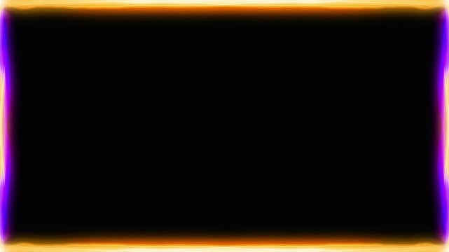 neon glowing border flickering on black background video