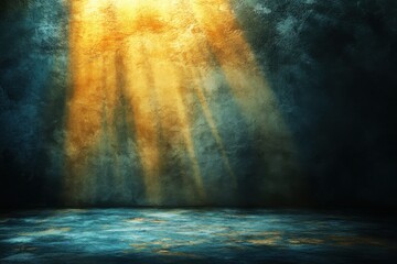 Obraz premium Dark abstract background. Empty neon stage with rays