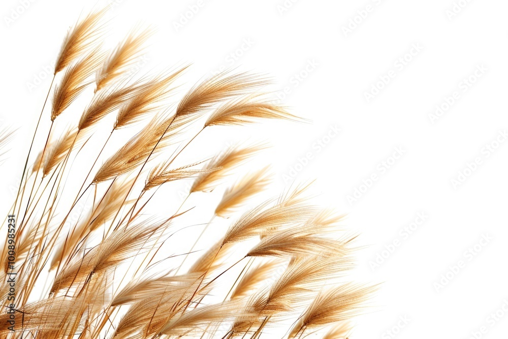 Poster A close-up view of tall grasses swaying in the wind, perfect for use as a texture or background
