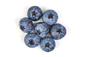 Forest blueberries, isolated on white background
