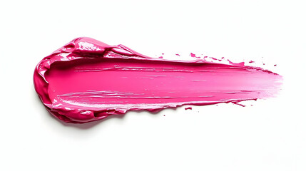 Pink Lipstick Swatch on Clean White Background