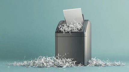 Shredded Paper Trash Can