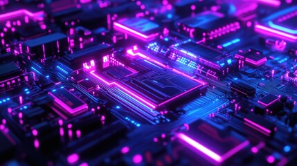 Computer motherboard close-up