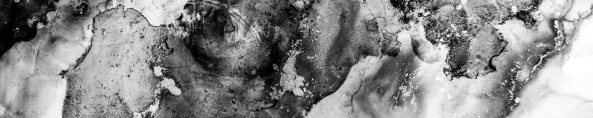 Abstract Fluid. Abstract Blue Oil. White Art