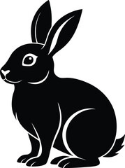  cute Bunny silhouette vector art illustration design