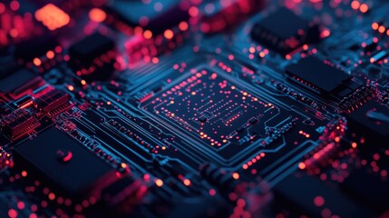 Fototapeta premium Computer Motherboard Close Up