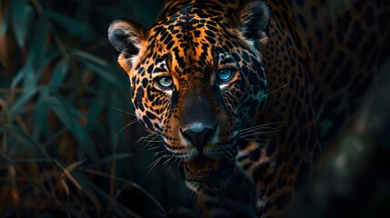 Obraz premium Fierce Jaguar Predator With Snarling Expression Captures Primal Jungle Intensity