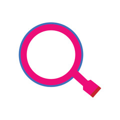Magnifying glass icon. Flat design style eps 10. magnifying glass illustration element design, search icon, find symbol
