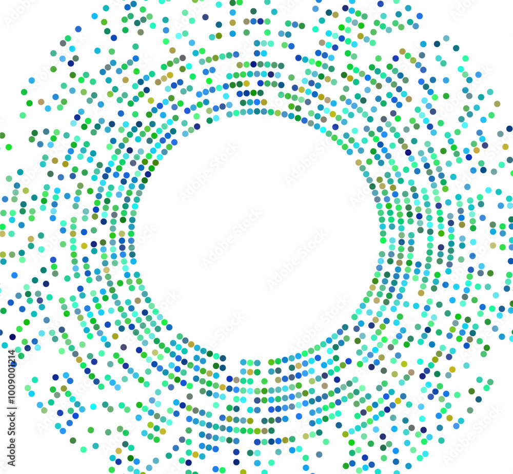 Poster design elements symbol editable color halftone frame circle pattern on white background. vector illu
