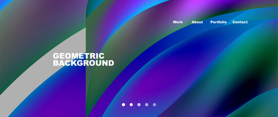 Colorful flowing shapes, wave lines with neon gradients. Vector Illustration For Wallpaper, Banner, Background, Card, Book Illustration, landing page