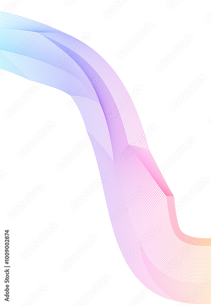 Poster design elements. wave of many lines, angle lines. wavy stripes on white background isolated. creativ