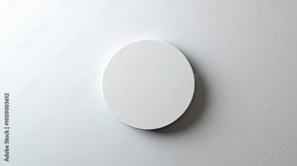 Aufkleber simple empty badge on a clean white background, offering plenty of space for adding custom text or d