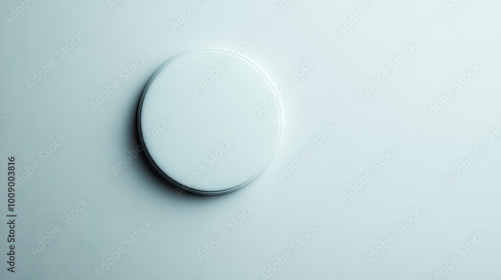 Fototapete simple empty badge on a clean white background, offering plenty of space for adding custom text or d