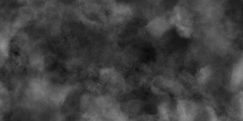 Abstract smoke misty fog on isolated black background, Abstract black and gray grunge texture. Distressed grey grunge seamless texture. Smooth smoke, fog abstract steam background. Clouds backdrop