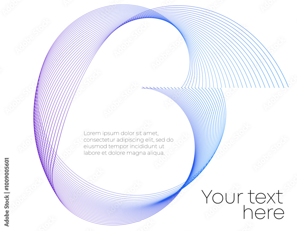 Aufkleber design elements on white background isolated, design template for text. creative art. abstract wavy 