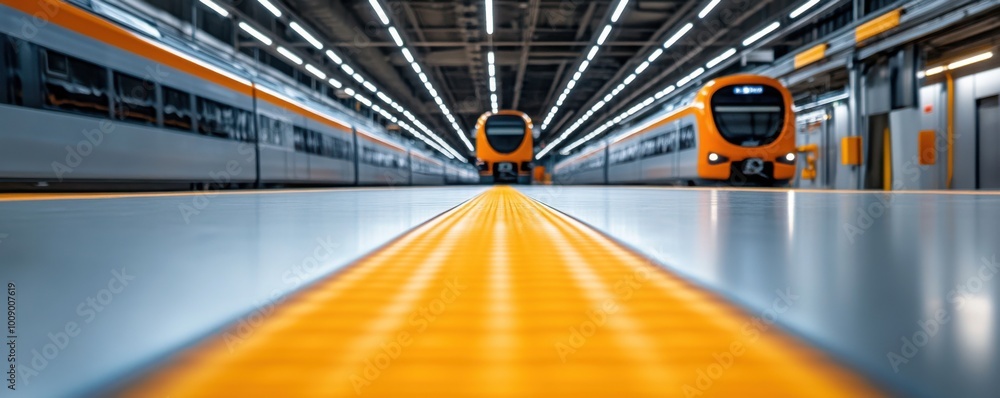 Poster modern transportation system with automation features
