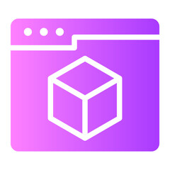 3d programming gradient icon