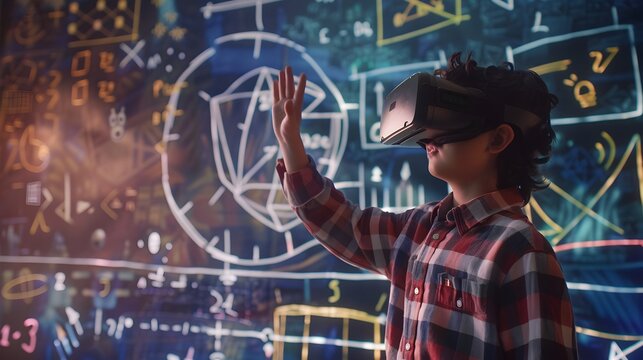 Immersive Virtual Math Class Students Solve Equations by Manipulating 3D Geometric Shapes