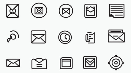 Contact icon set. Thin line Contact icons set. Contact symbols - Phone, mail, fax, info, e-mail, support. vector

