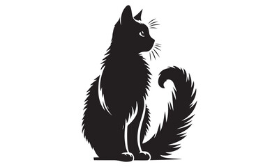 Dog and cat silhouette isolated on stock illustration-dog and cat vector Hand drawn lettering phrase, Calligraphy t shirt design, svg Files for Cutting Cricut and Silhouette, card, flyer, EPS 10