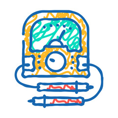 voltage measurement electronics doodle icon sketch vector. voltage measurement electronics sign. isolated symbol illustration