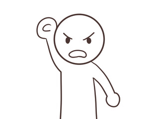 怒っているモブ1（線画のみ）