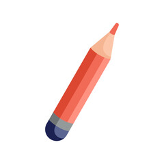 Pencil icon. Flat design. Office supplies vector illustration isolated on white background. Writing tool, sign business concept.